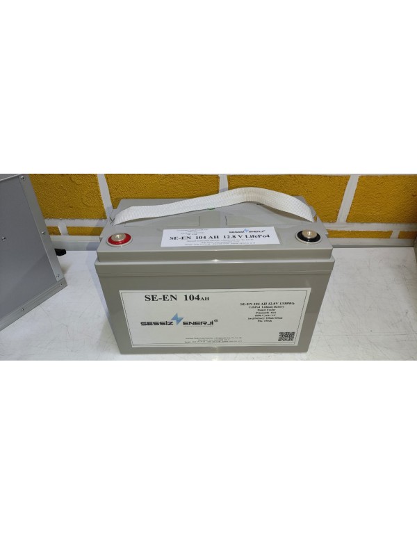 25.6V 104AH LifePo4 Prizmatik Lityum Akü 2660WH Bluetooth