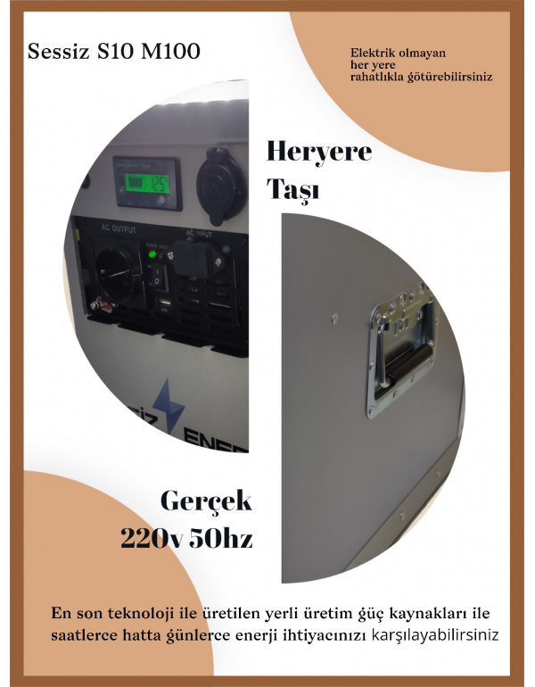 Sessiz S10 M100 Jel 1kw 1.2kw